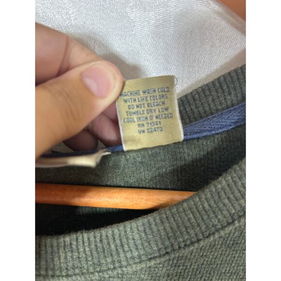 LL Bean Thermal Long Sleeve XXL TALL Green Waffle Knit VTG Cotton - Picture 5 of 7